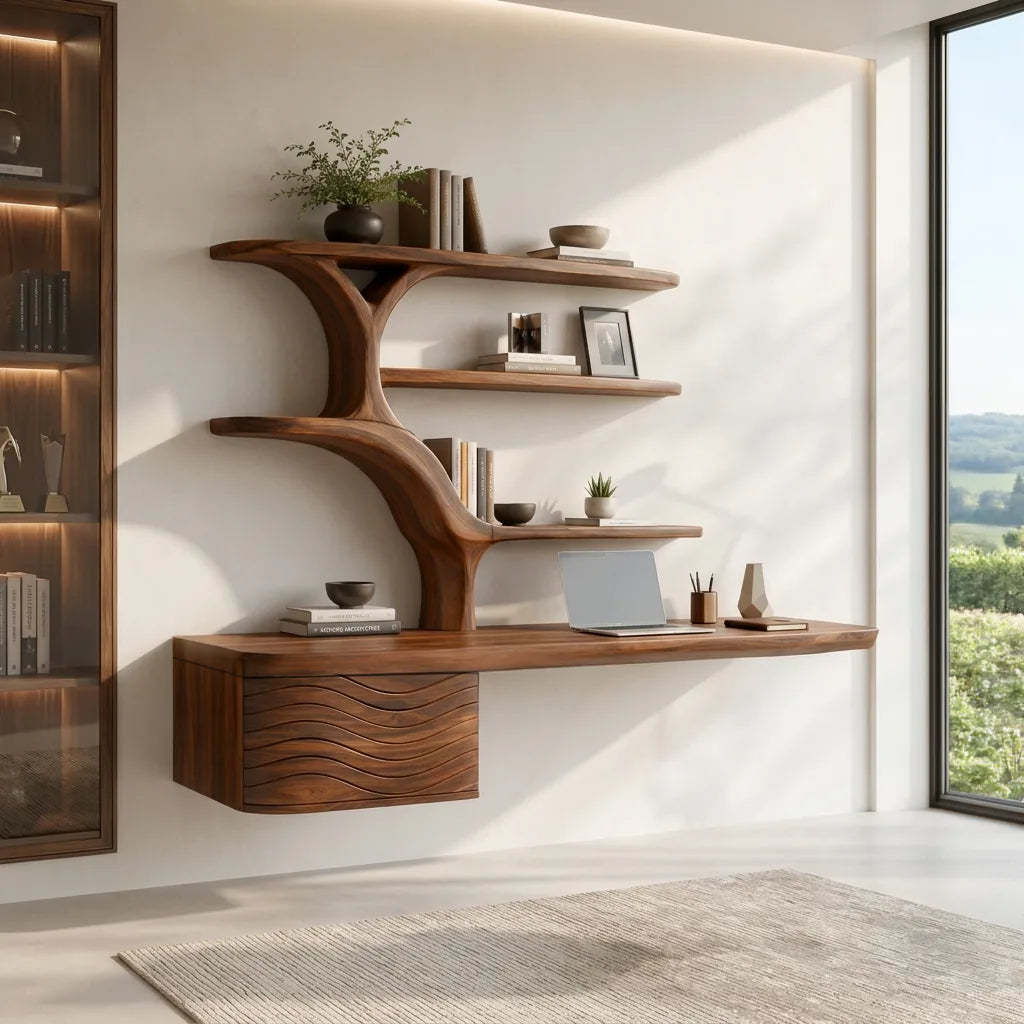 Modern Floating Office Desk For Luxury Home Office