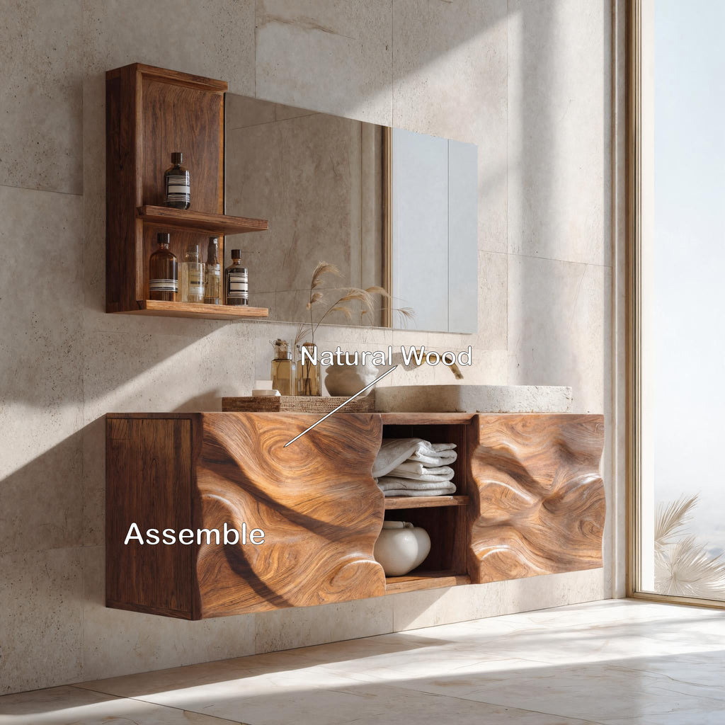 Handcrafted Wall Bathroom Vanity For Modern Bathroom