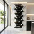 Contemporary Natural Wood Wine Rack For Dining Room Wall Display