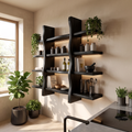 Rustic Organic Wood Shelves For Spa Bathroom